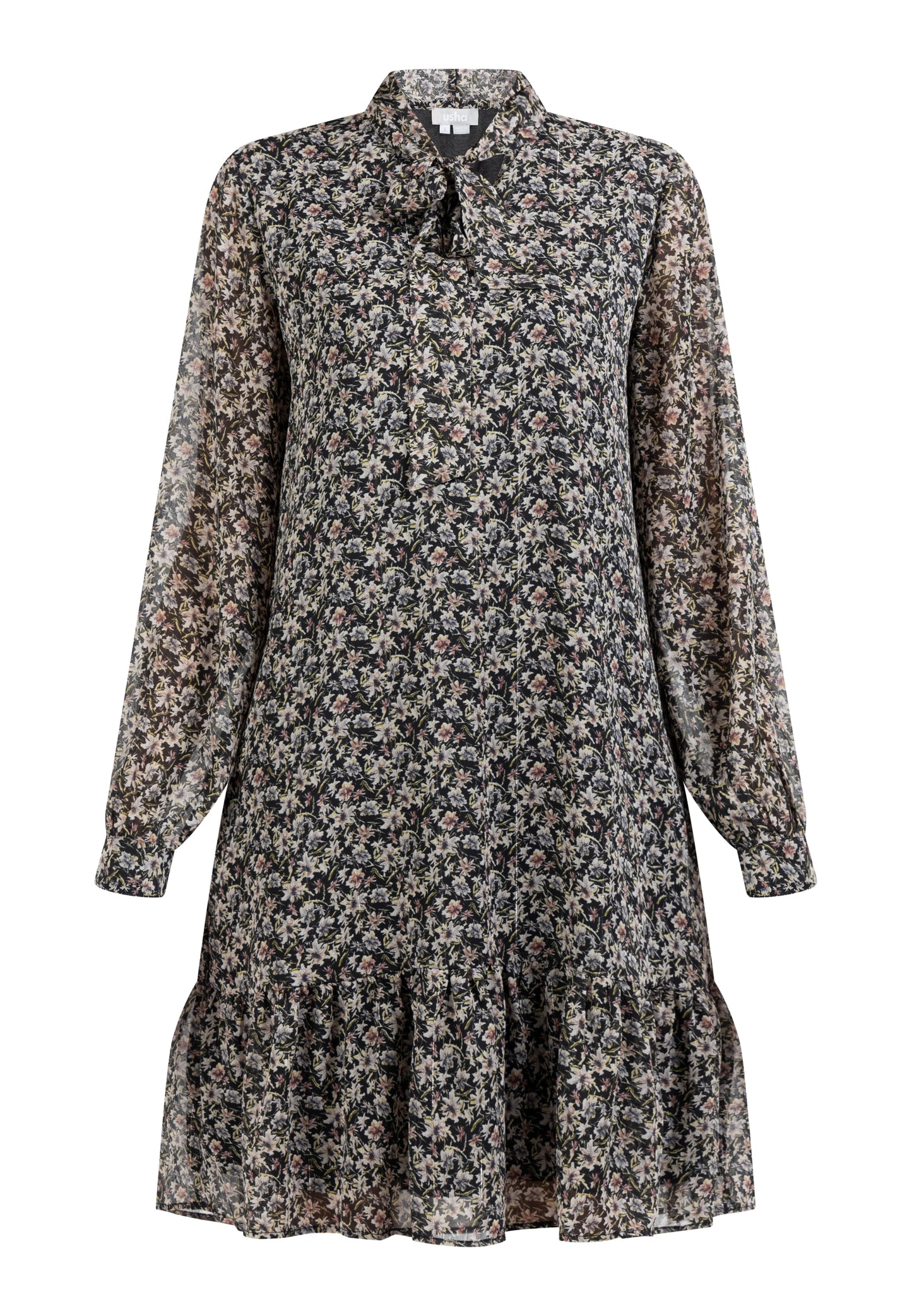 usha Women's Long Sleeve Dress