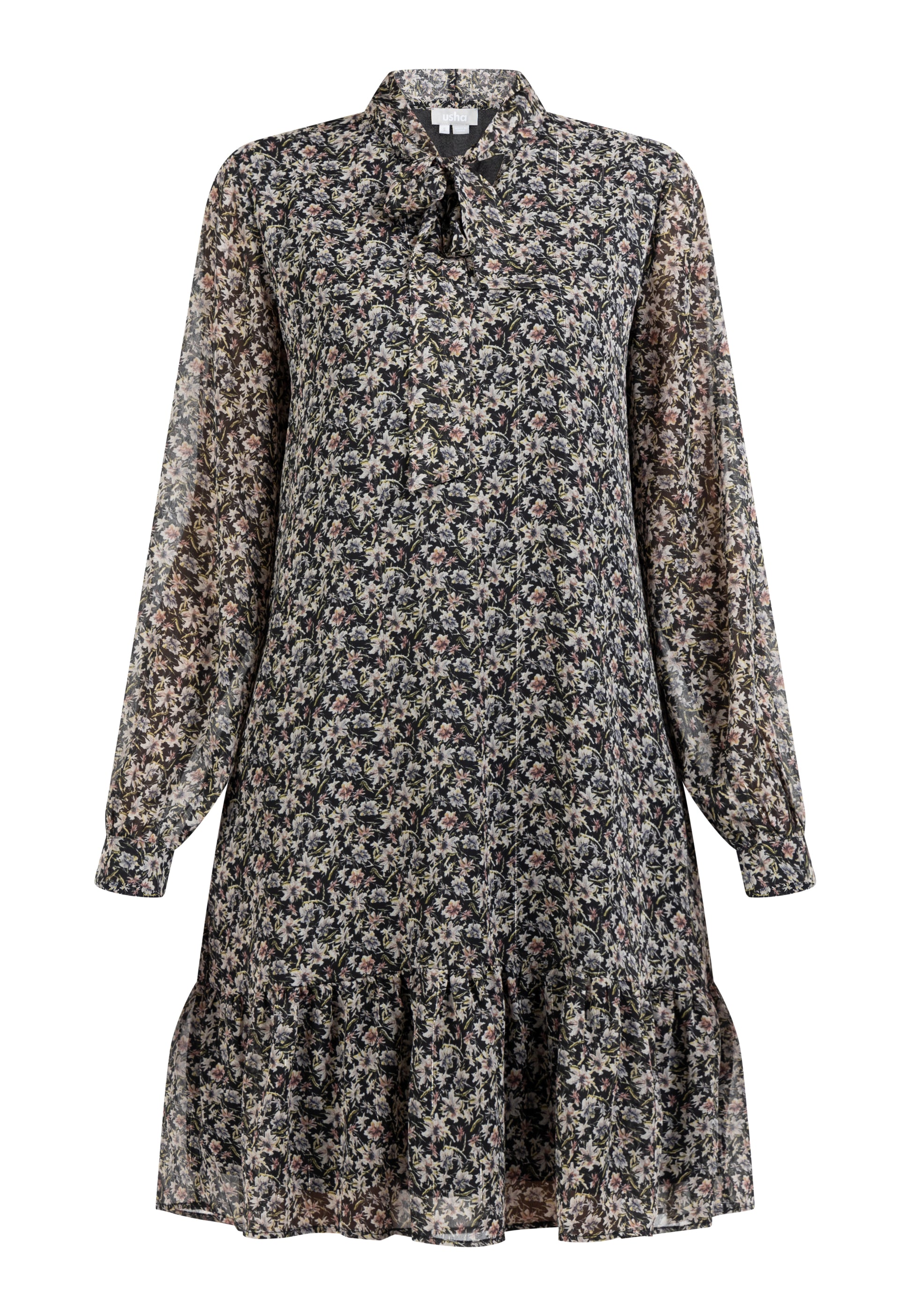 usha Women's Long Sleeve Dress