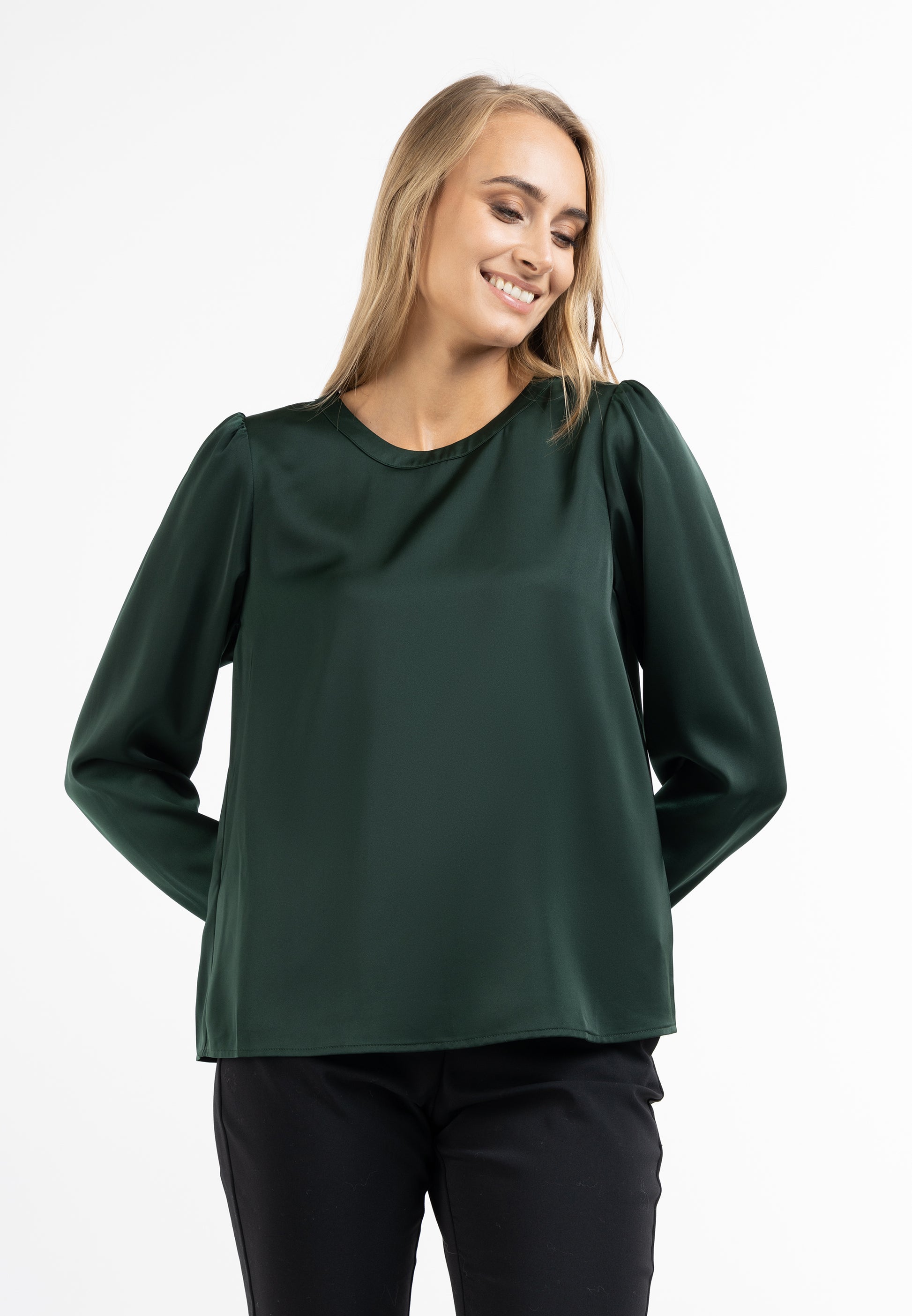 usha BLACK LABEL Women's Long Sleeve Blouse