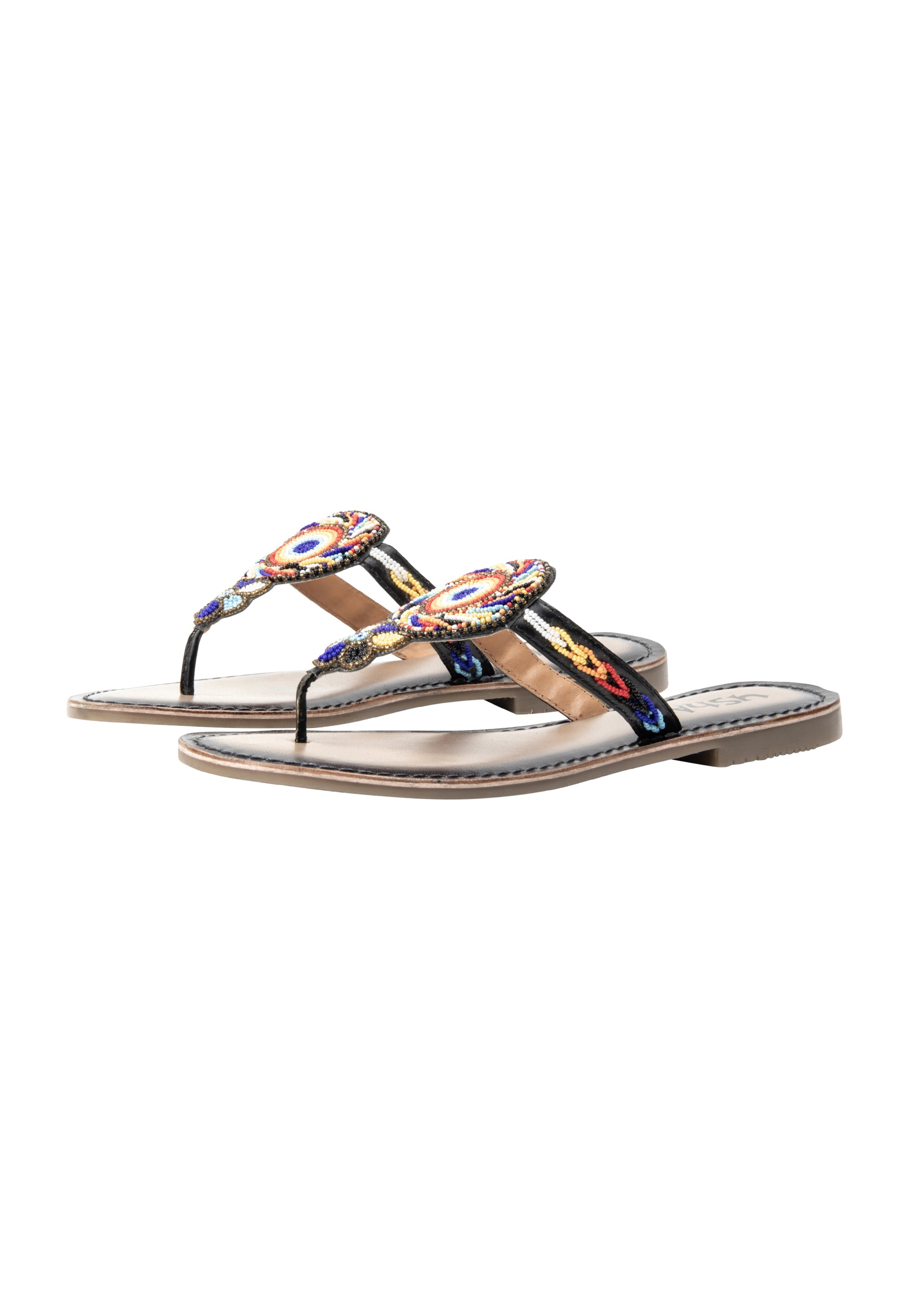 usha FESTIVAL Women's Beaded Sandals