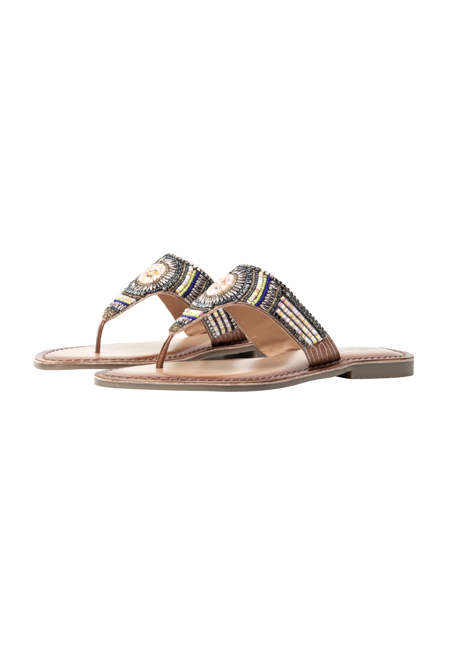 usha FESTIVAL Women's Beaded Sandals