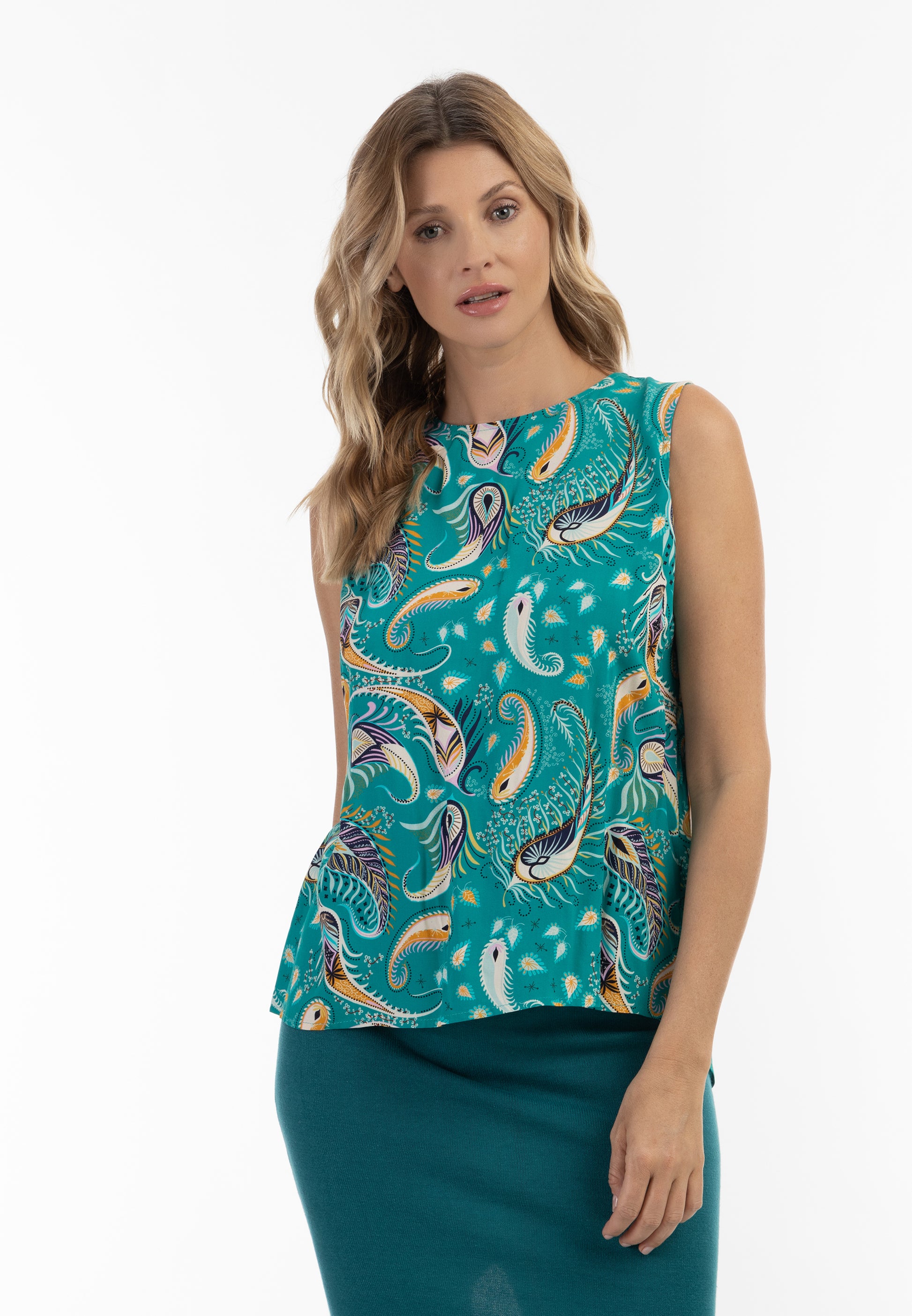 usha Damen ärmellose Bluse