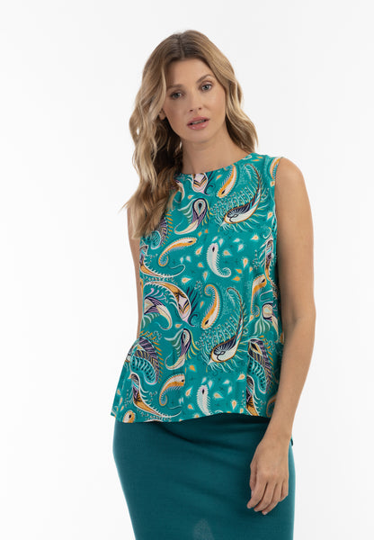 usha Damen ärmellose Bluse