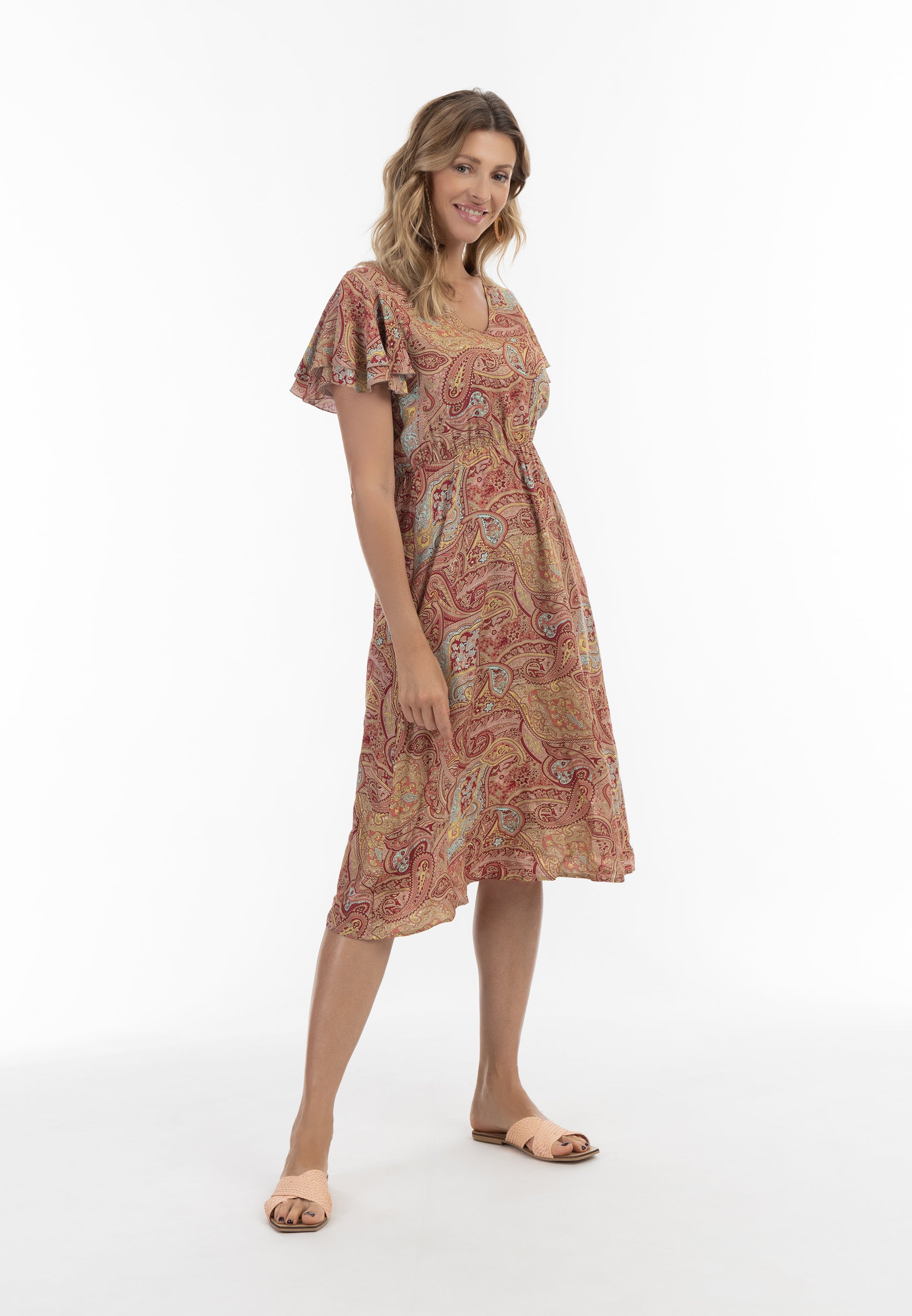 usha FESTIVAL Kobiety's Paisley Print Sukienka
