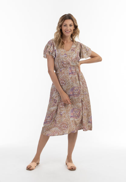 usha FESTIVAL Kobiety's Paisley Print Sukienka