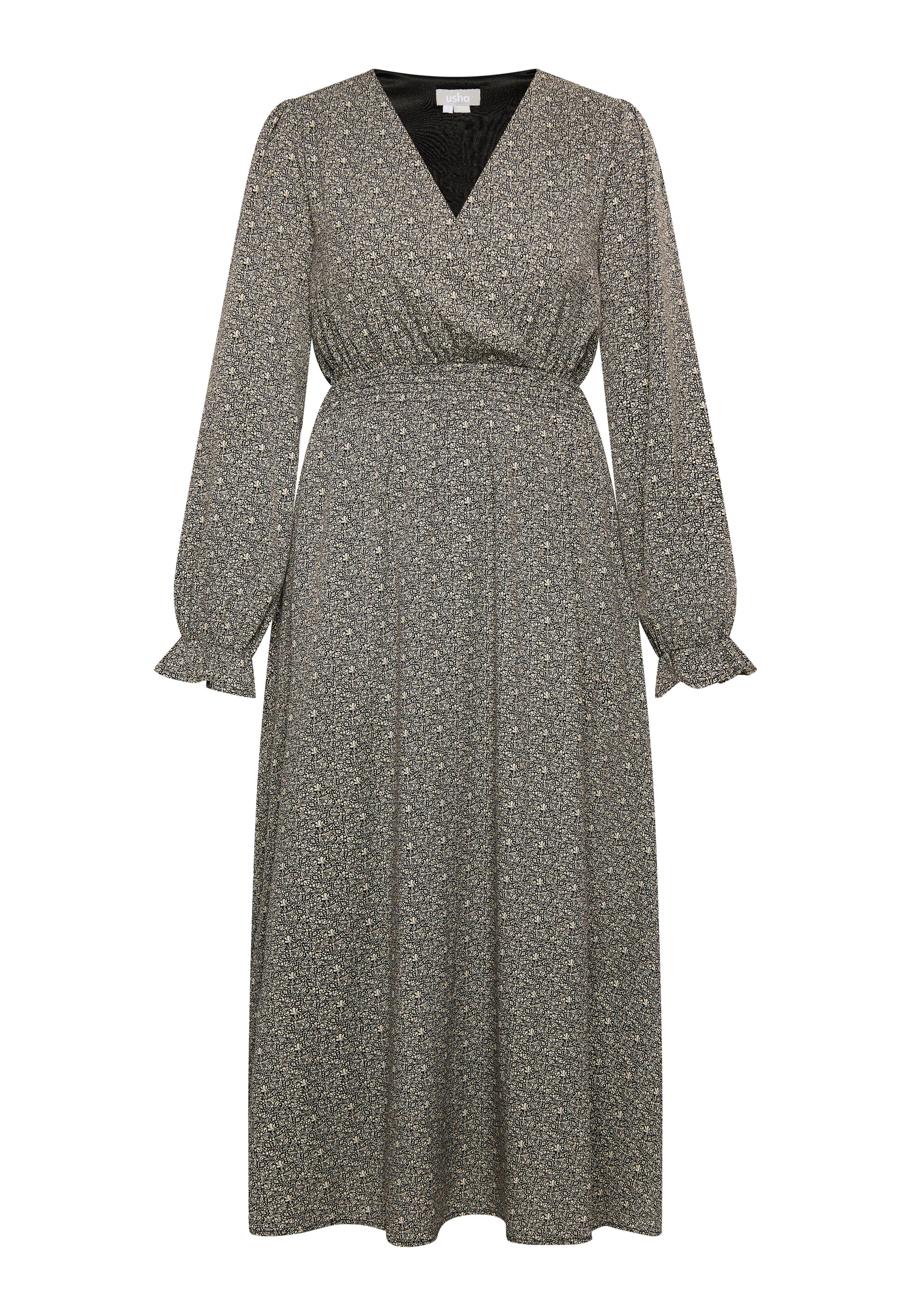 usha Women's Maxi Dress With All Over Print