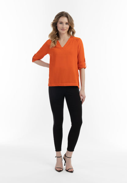usha Women's Blouse Shirt With Lace