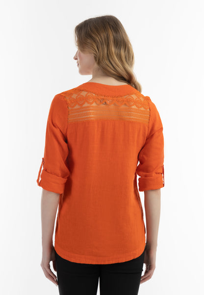 usha Women's Blouse Shirt With Lace