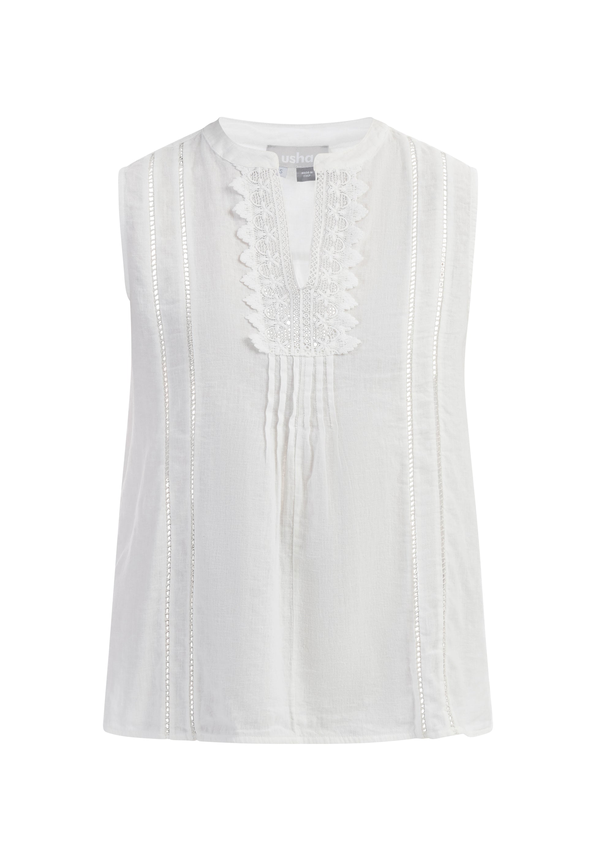 usha Women's Blouse Top With Lace