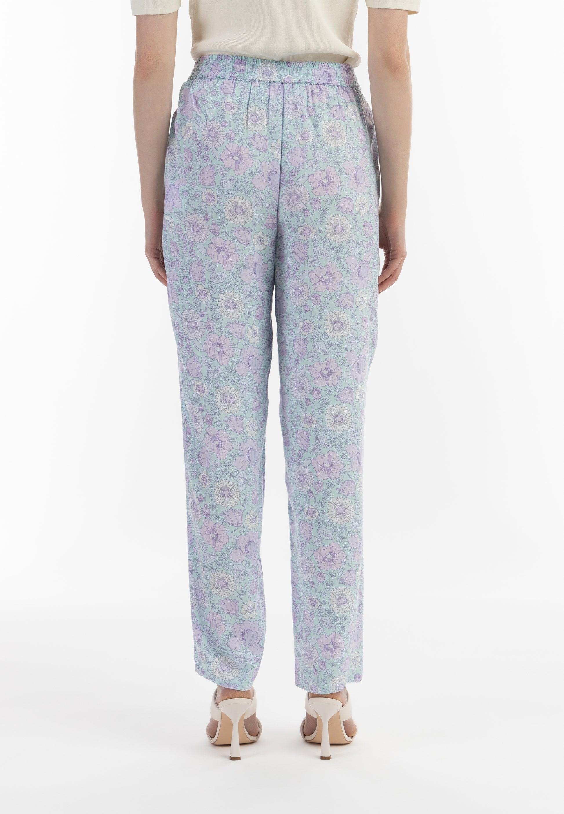 usha Women's Cloth Trousers