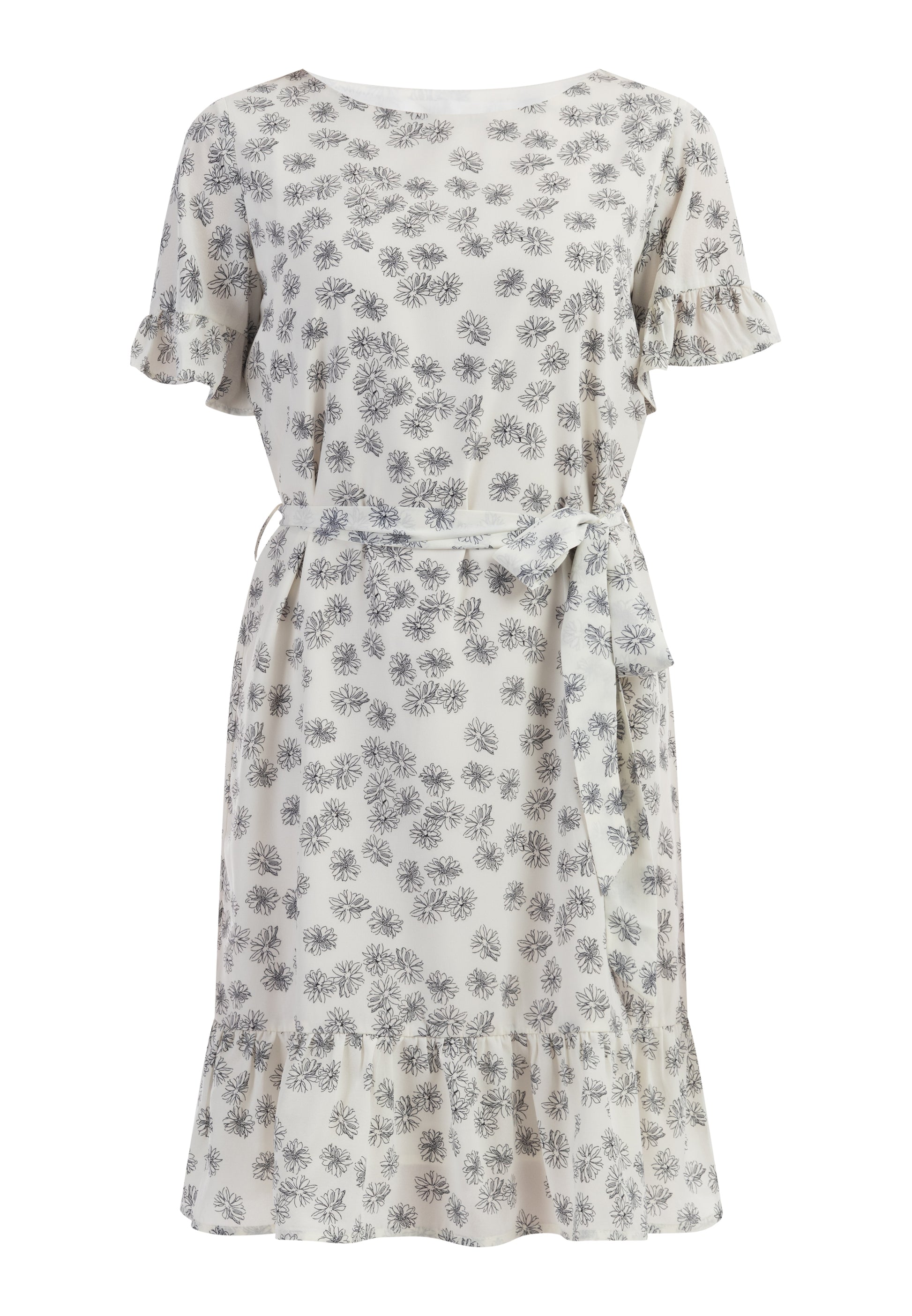 usha Women's Midi Dress With Ruffles