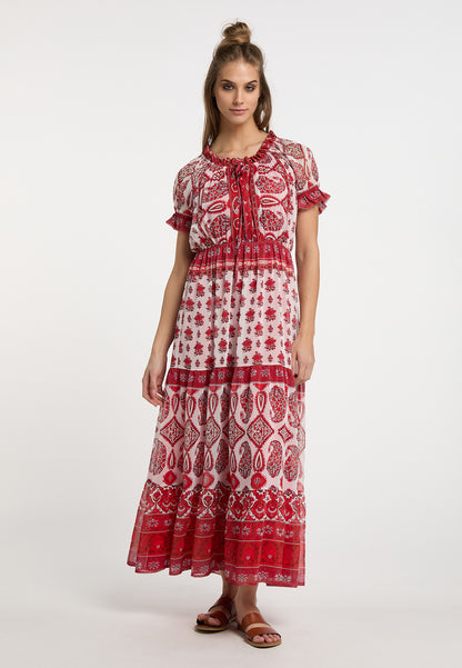 usha FESTIVAL Women's Maxi Dress With All Over Print