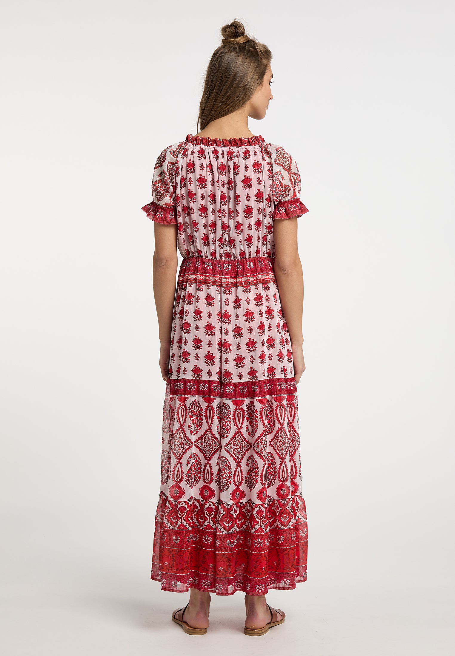 usha FESTIVAL Women's Maxi Dress With All Over Print