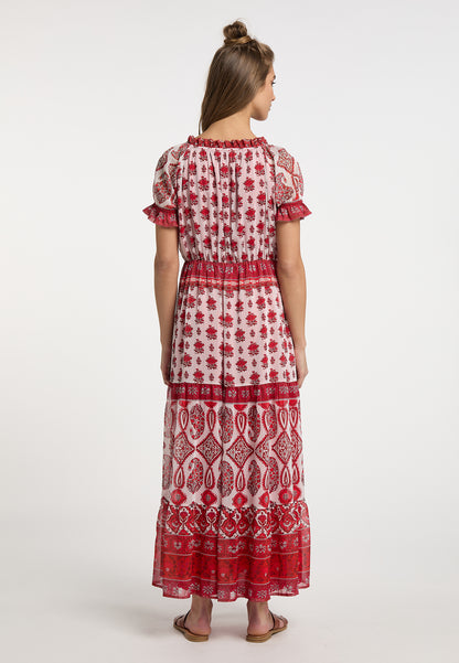 usha FESTIVAL Women's Maxi Dress With All Over Print