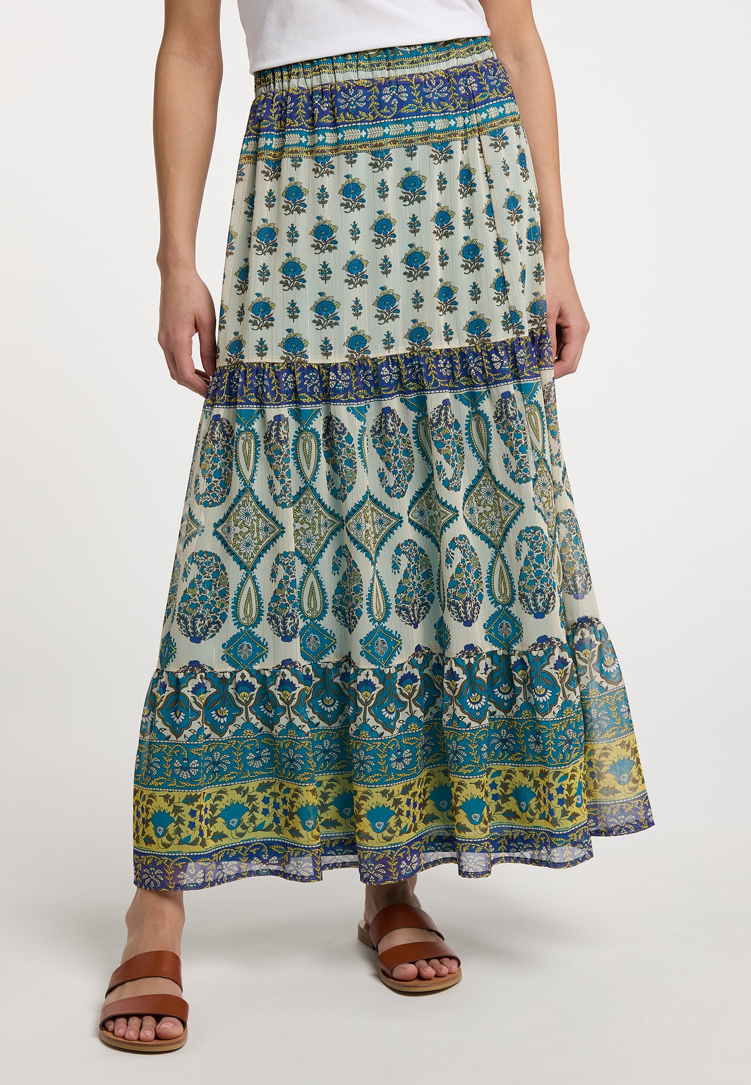 usha FESTIVAL Women's Tiered Skirt