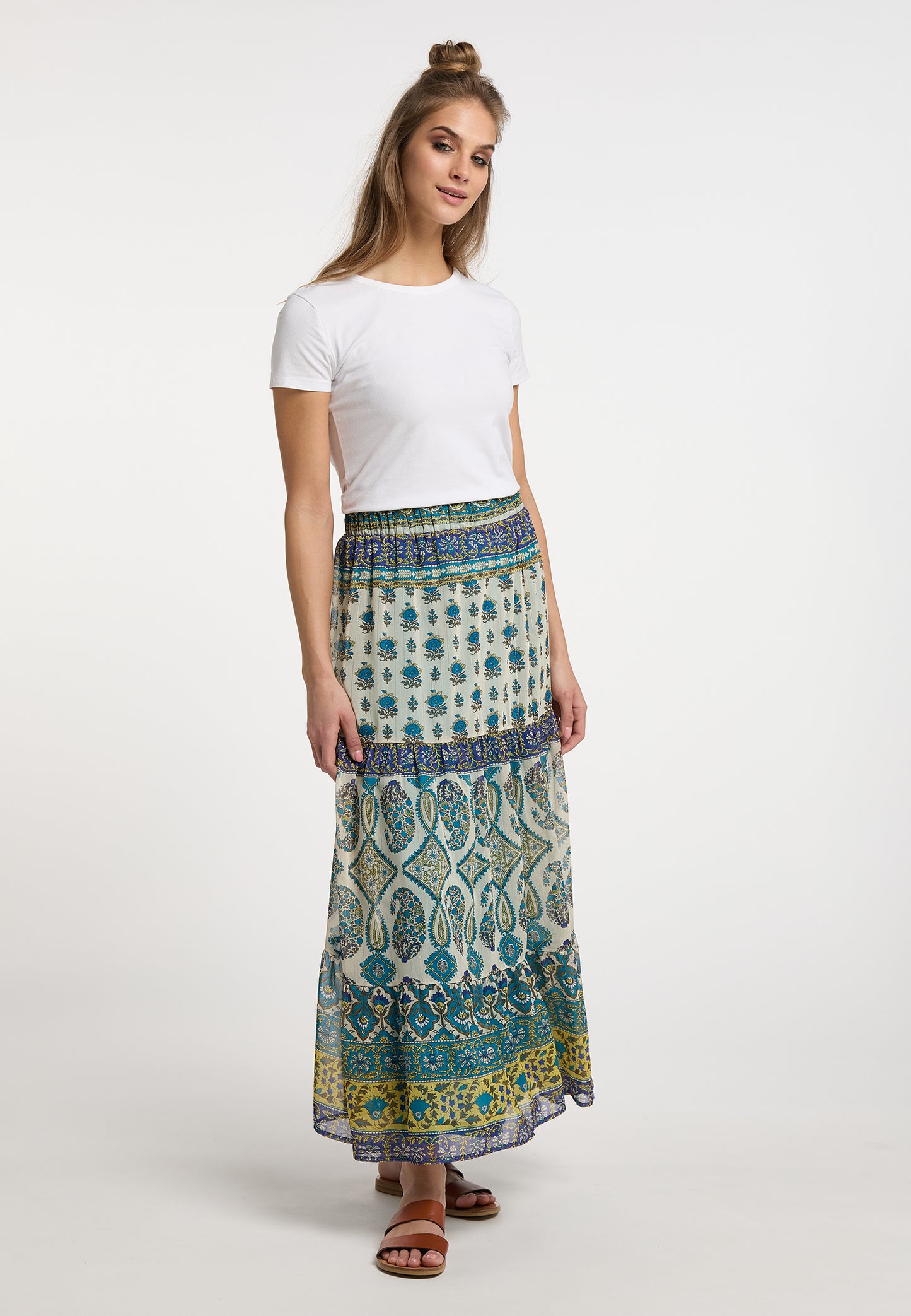 usha FESTIVAL Women's Tiered Skirt