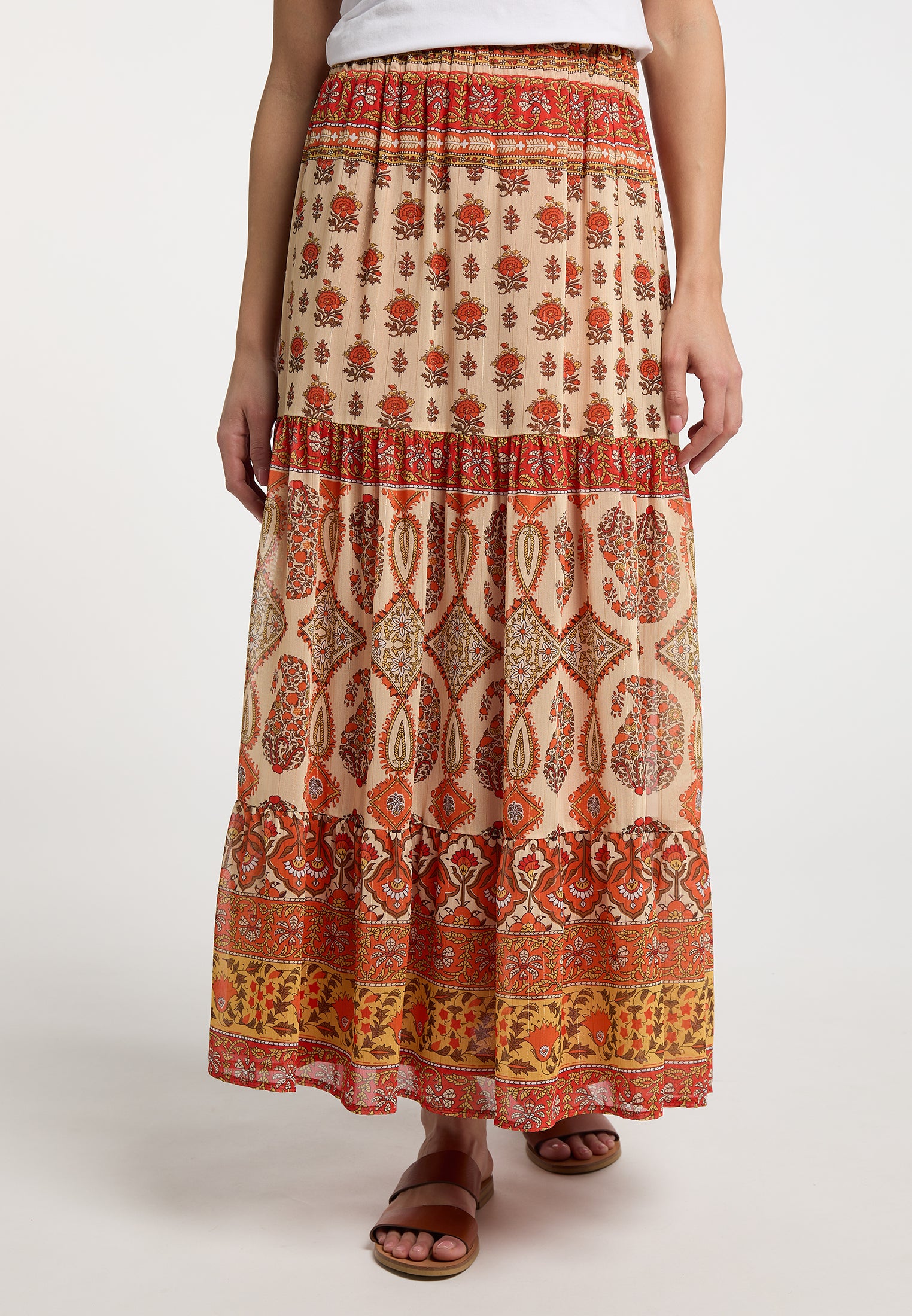 usha FESTIVAL Women's Tiered Skirt