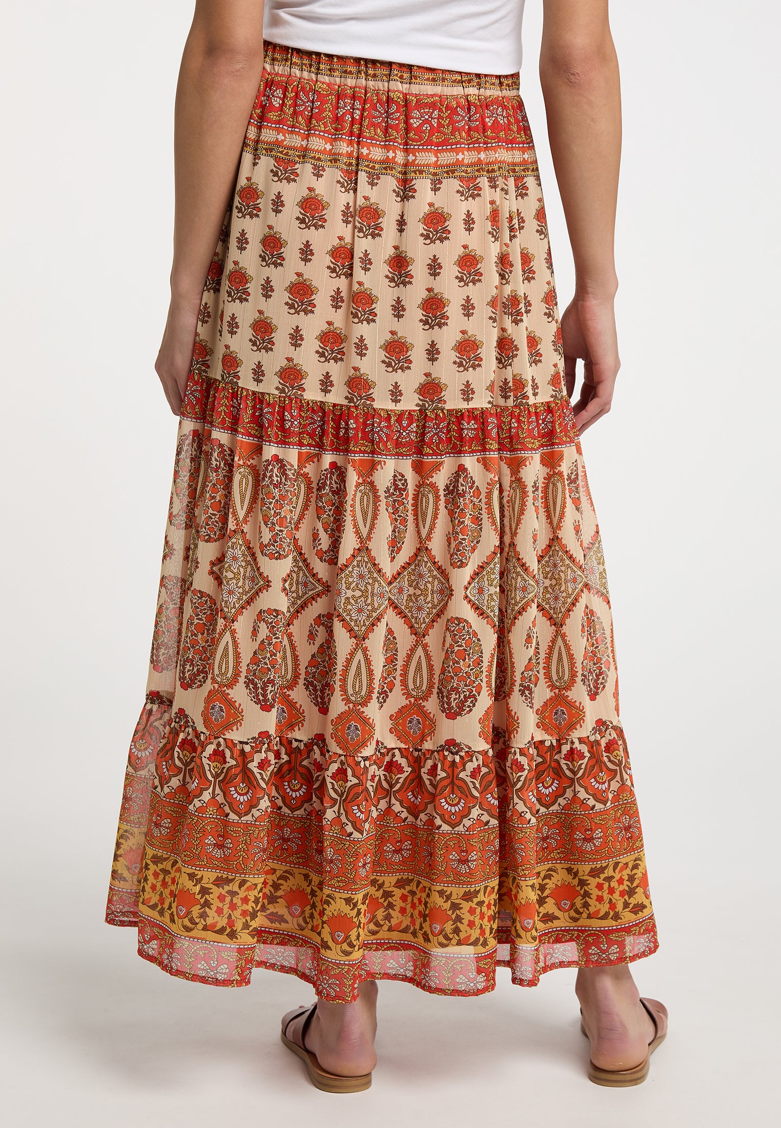 usha FESTIVAL Women's Tiered Skirt