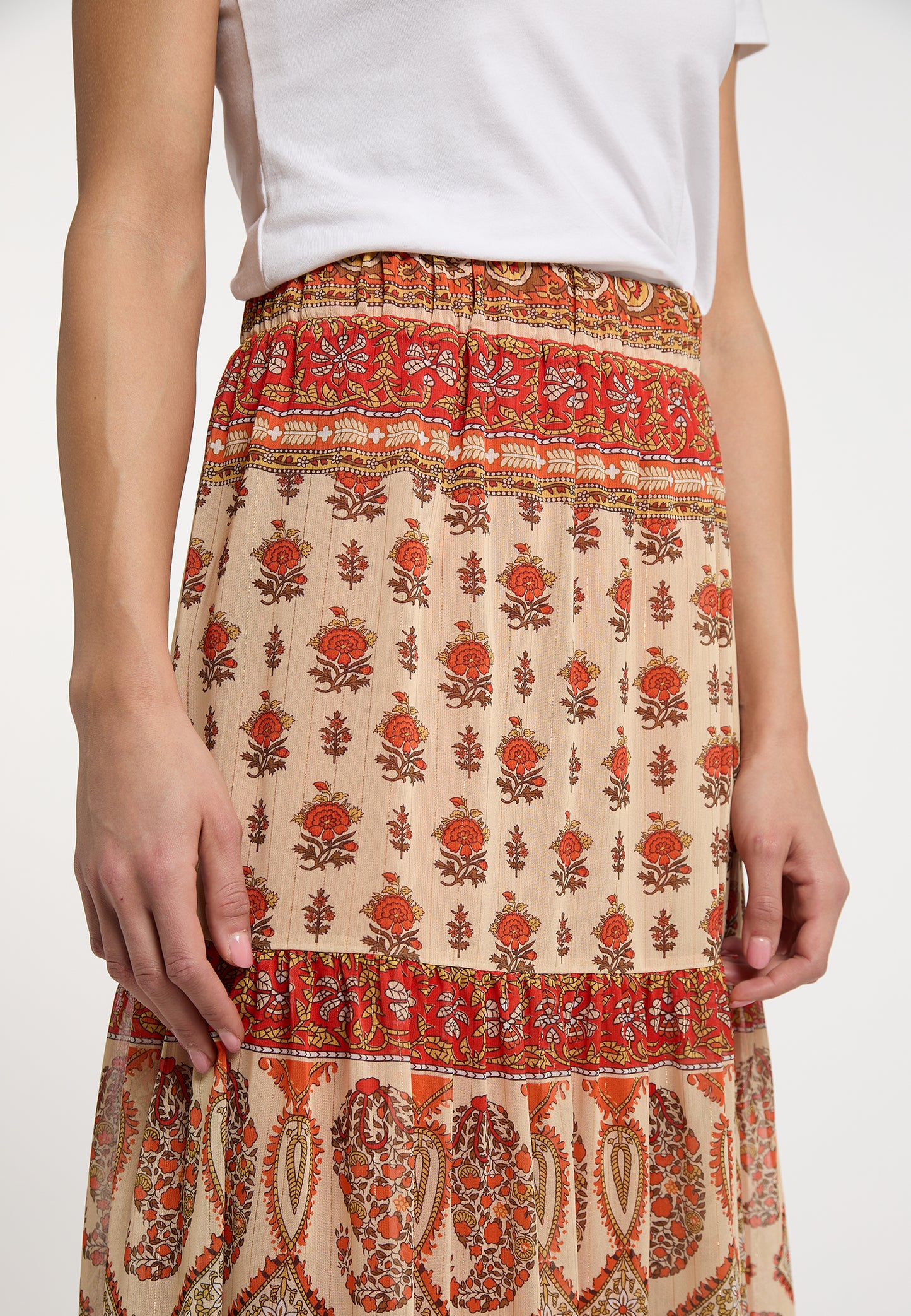 usha FESTIVAL Women's Tiered Skirt