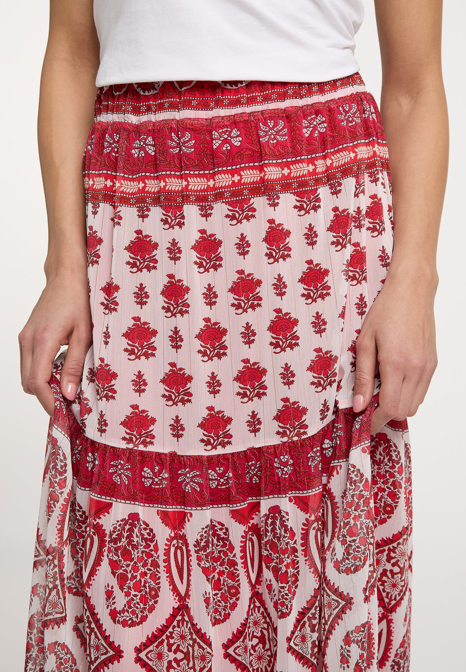 usha FESTIVAL Women's Tiered Skirt