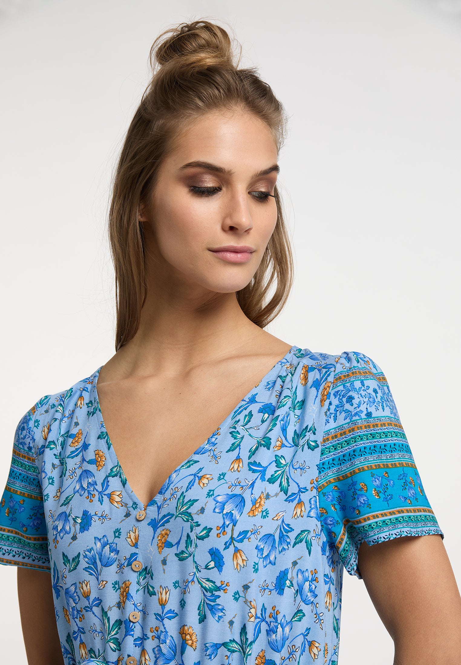 usha FESTIVAL Kobiety Kwiatowy Print Maxi Sukienka