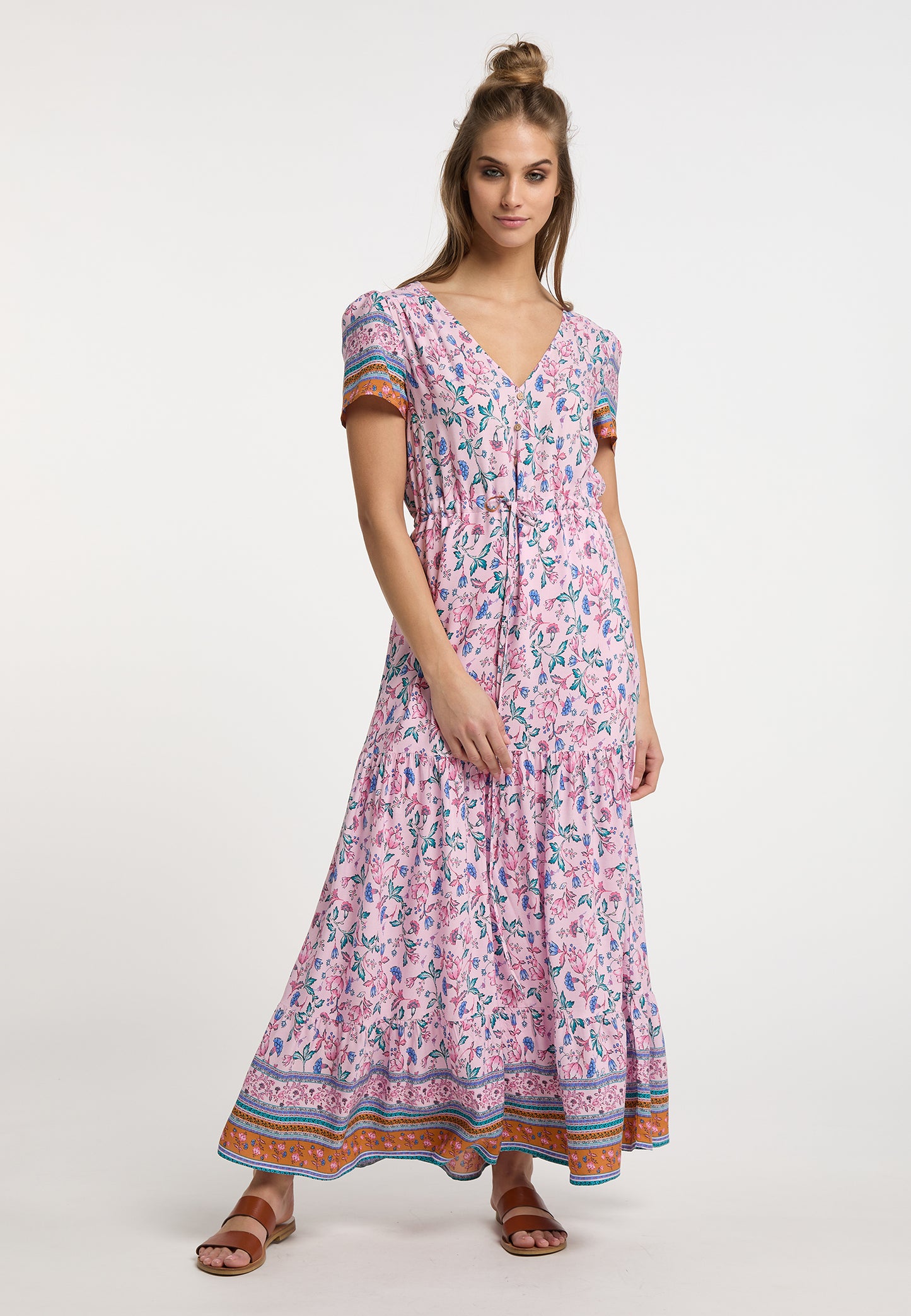 usha FESTIVAL Kobiety Kwiatowy Print Maxi Sukienka