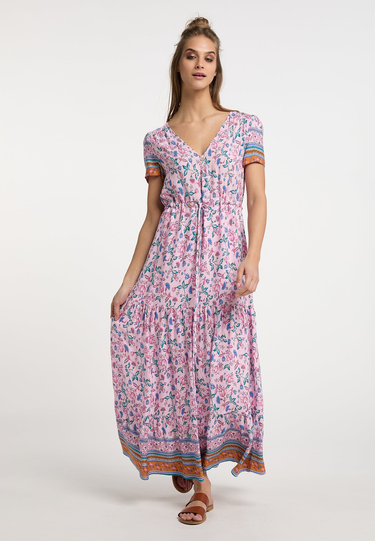 usha FESTIVAL Kobiety Kwiatowy Print Maxi Sukienka