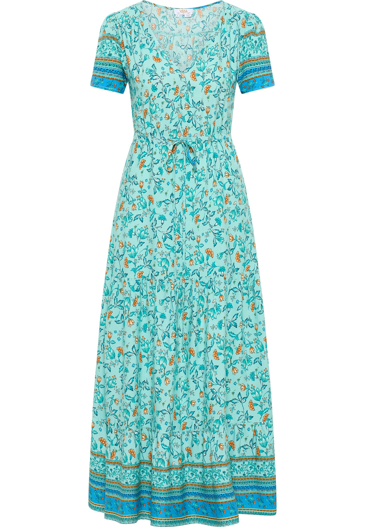usha FESTIVAL Kobiety Kwiatowy Print Maxi Sukienka
