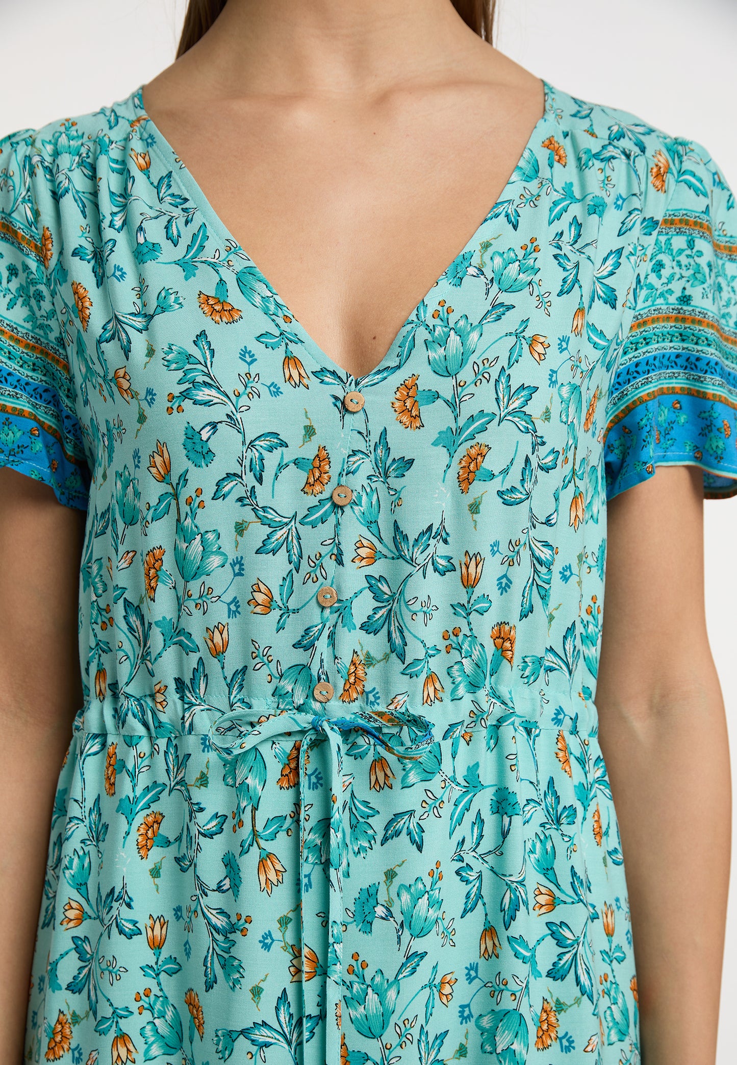 usha FESTIVAL Kobiety Kwiatowy Print Maxi Sukienka