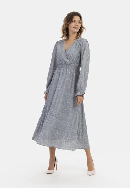 usha Women's Maxi Dress With All Over Print