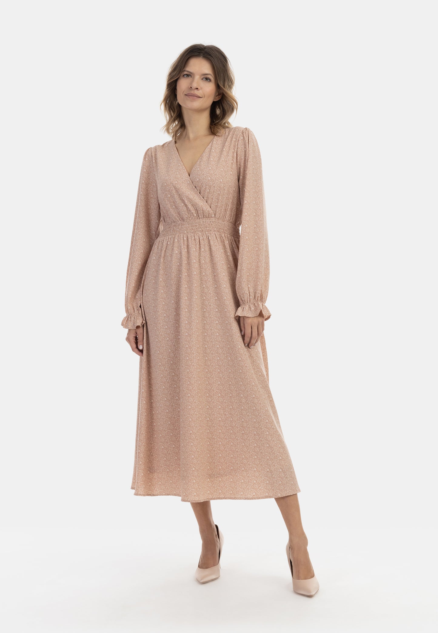 usha Women's Maxi Dress With All Over Print