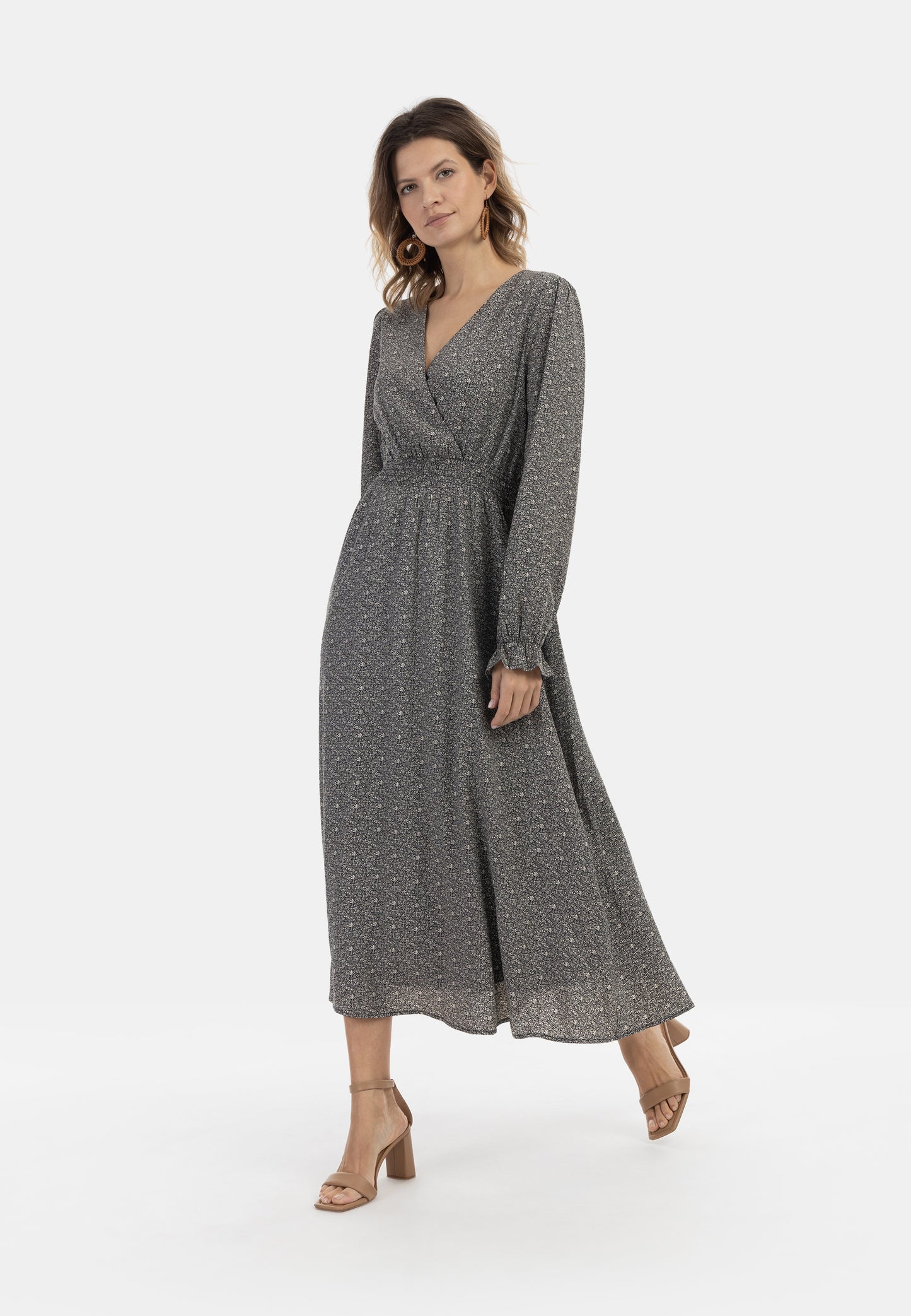 usha Women's Maxi Dress With All Over Print