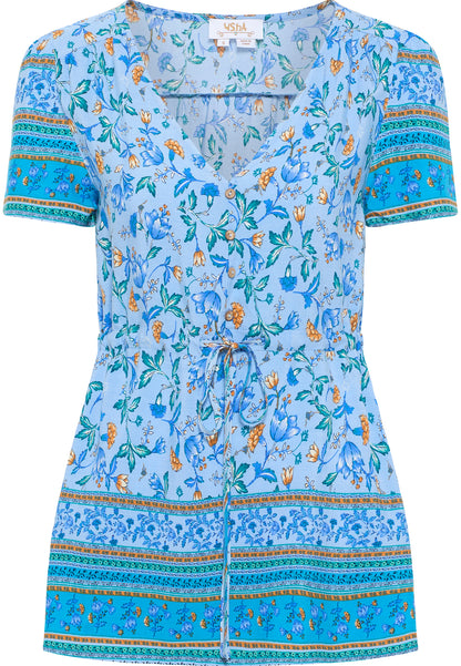 usha FESTIVAL Women's Short Sleeve Blouse