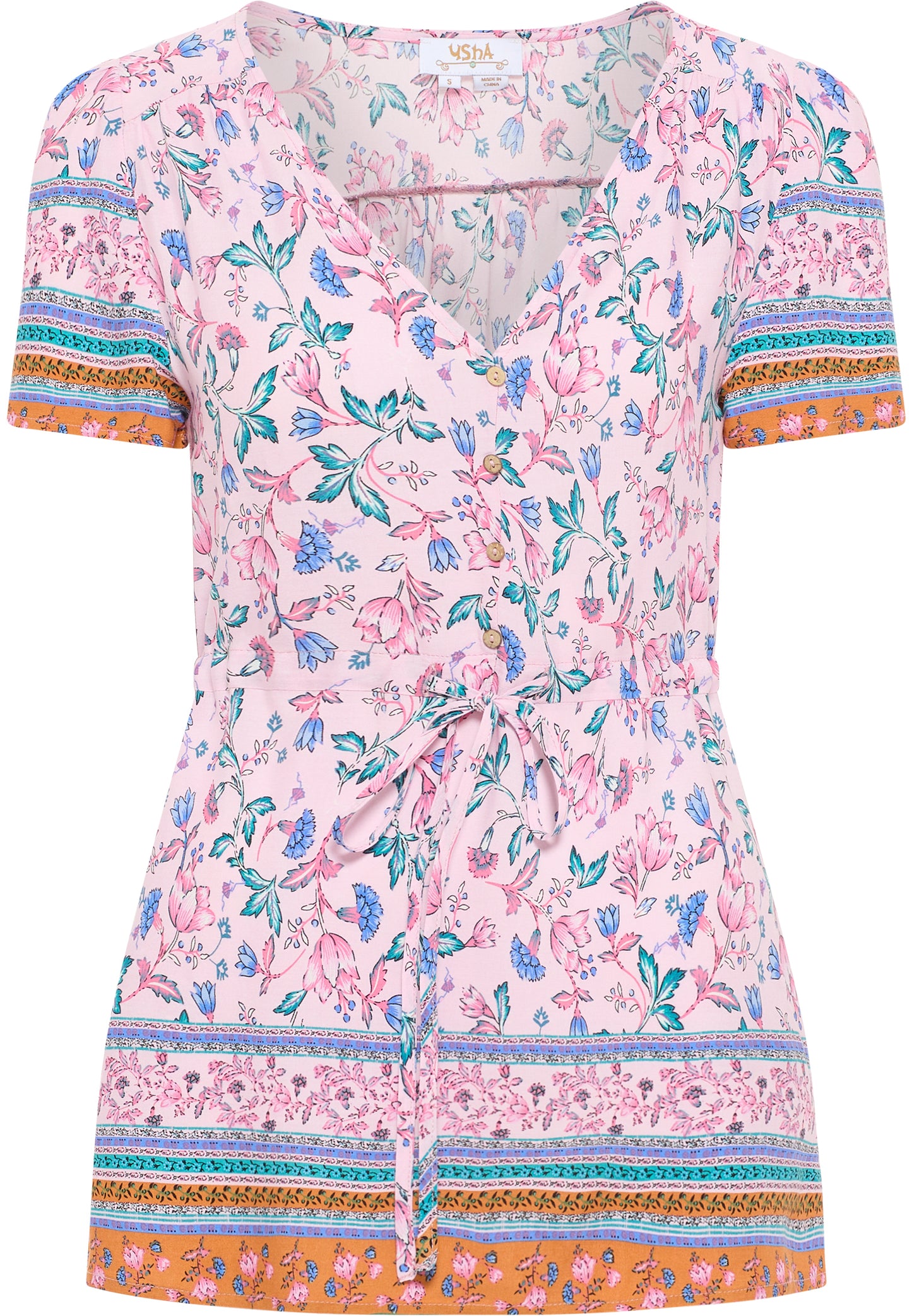 usha FESTIVAL Women's Short Sleeve Blouse