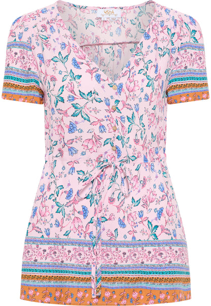 usha FESTIVAL Women's Short Sleeve Blouse