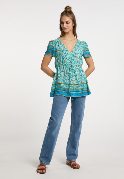usha FESTIVAL Women's Short Sleeve Blouse