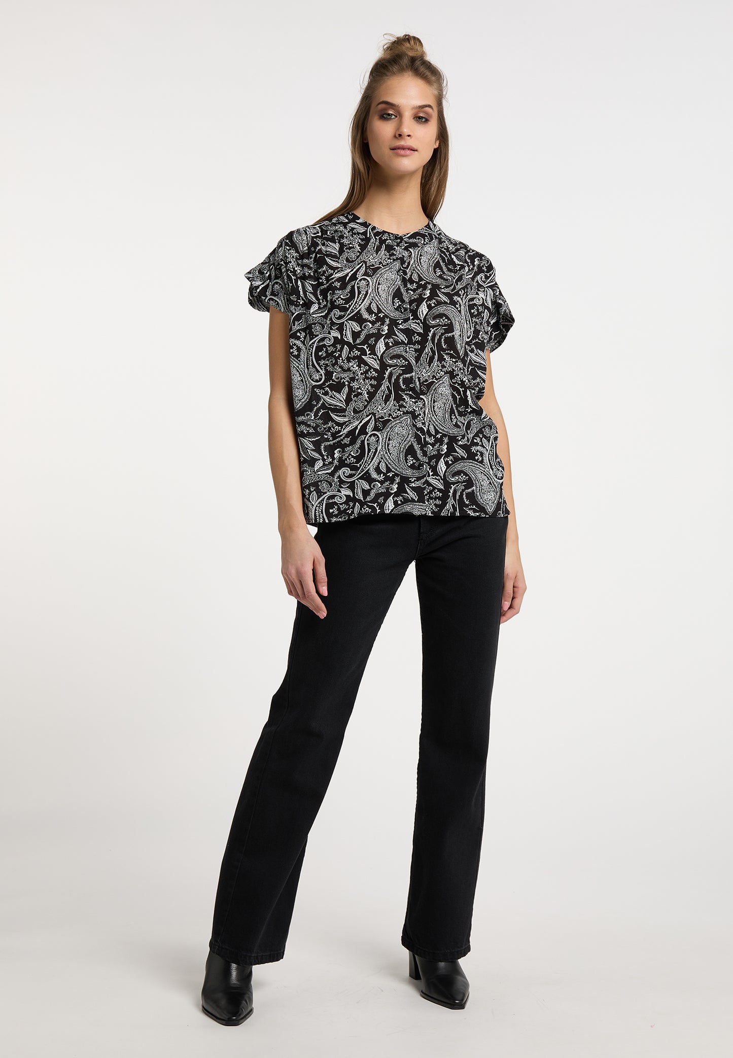 usha FESTIVAL Women's Short Sleeve Blouse