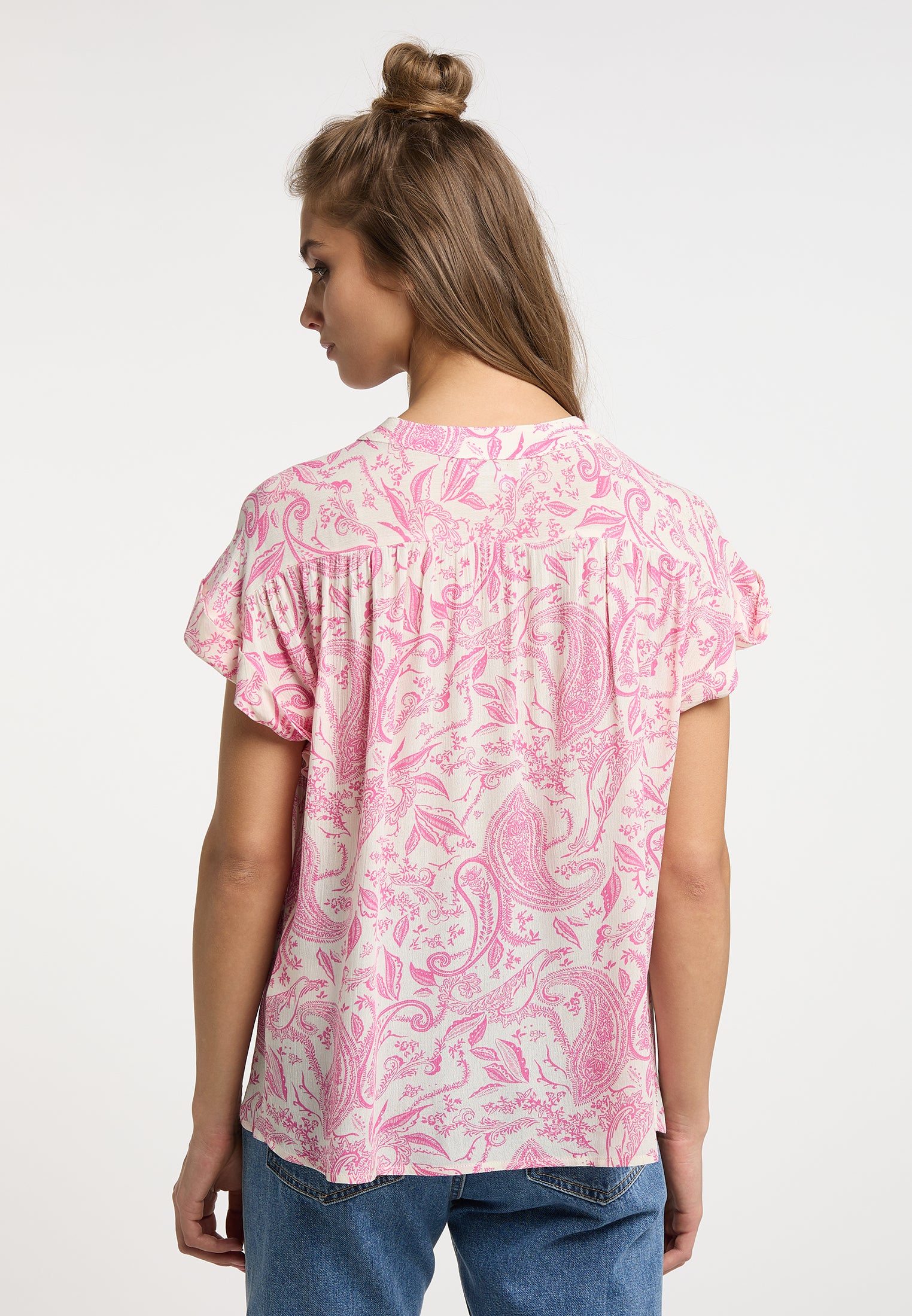 usha FESTIVAL Women's Short Sleeve Blouse