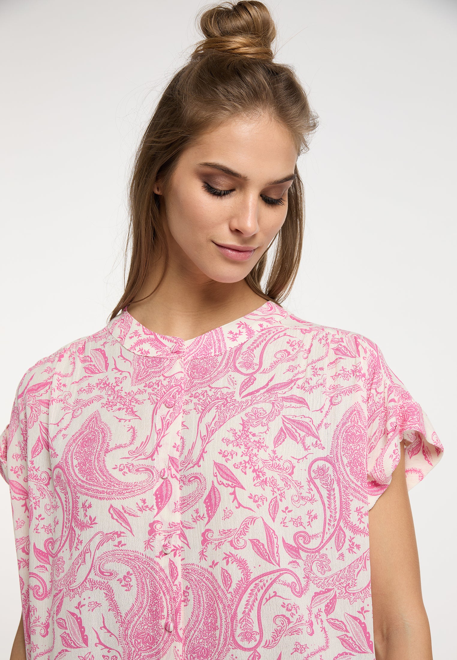 usha FESTIVAL Women's Short Sleeve Blouse
