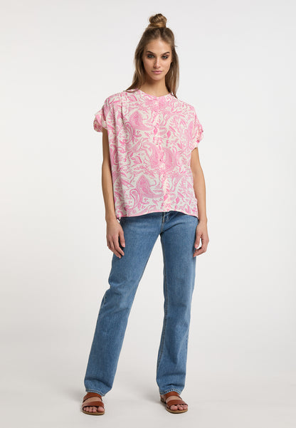 usha FESTIVAL Women's Short Sleeve Blouse
