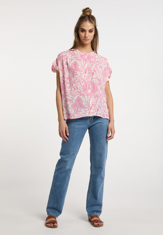 usha FESTIVAL Women's Short Sleeve Blouse
