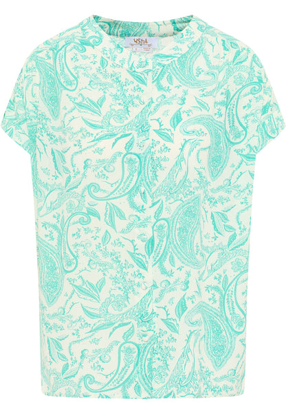 usha FESTIVAL Women's Short Sleeve Blouse