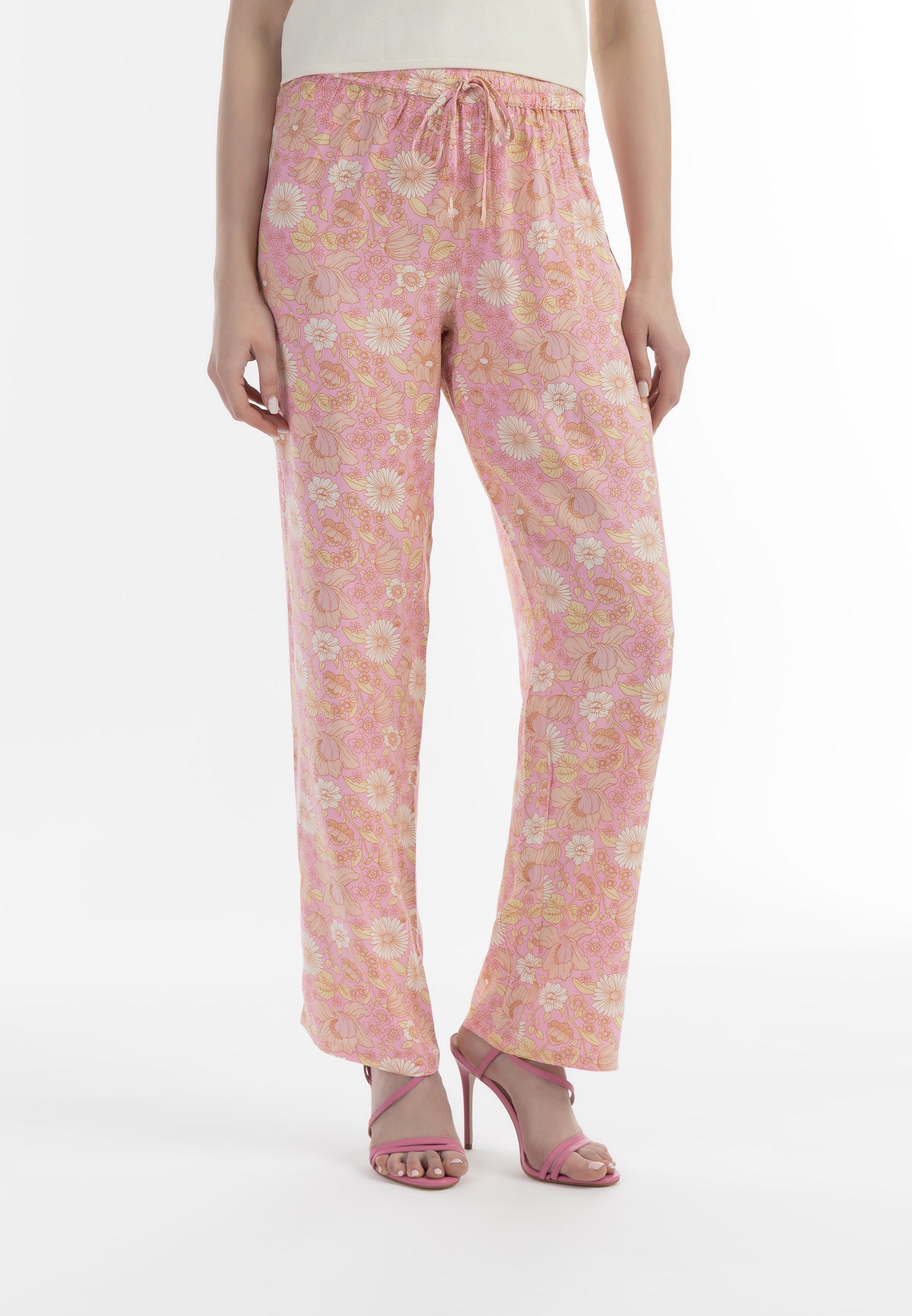 usha Women's Cloth Trousers