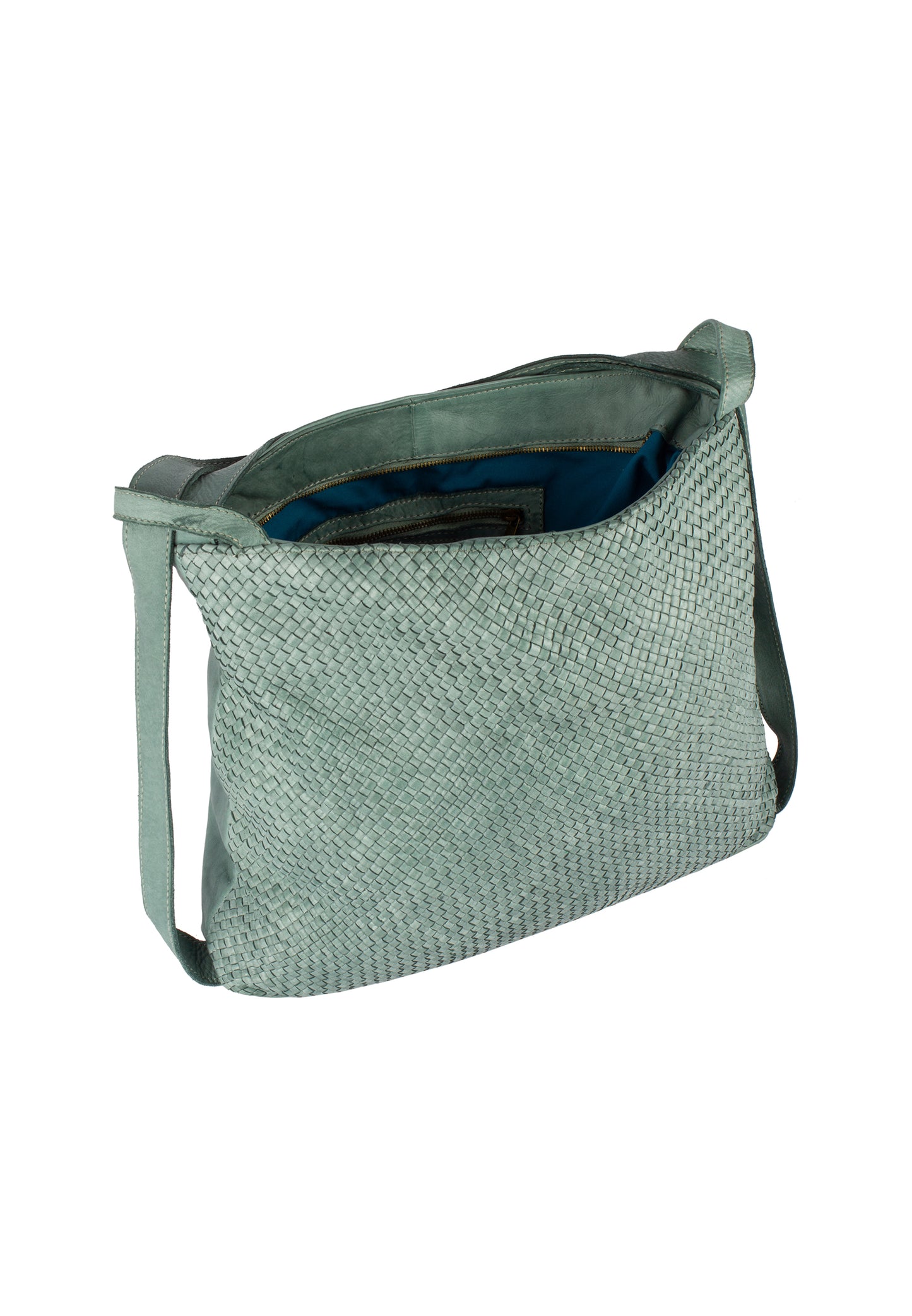 usha FESTIVAL Damen geflochtene Lederhandtasche