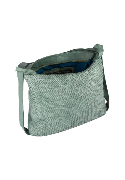 usha FESTIVAL Damen geflochtene Lederhandtasche