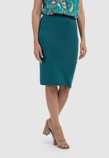 usha Women's Knit Midi Skirt