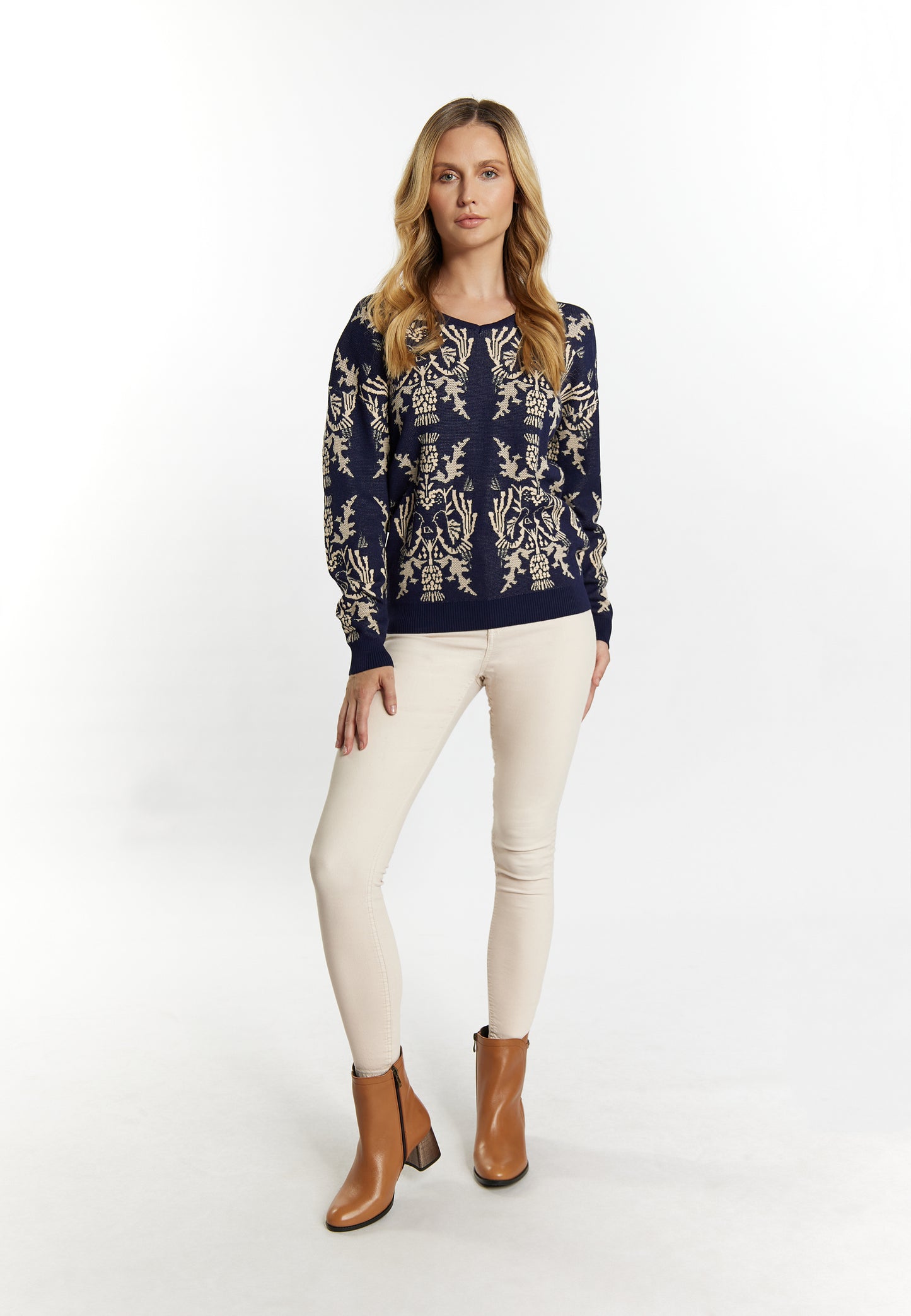 usha Women's Knitted Sweater
