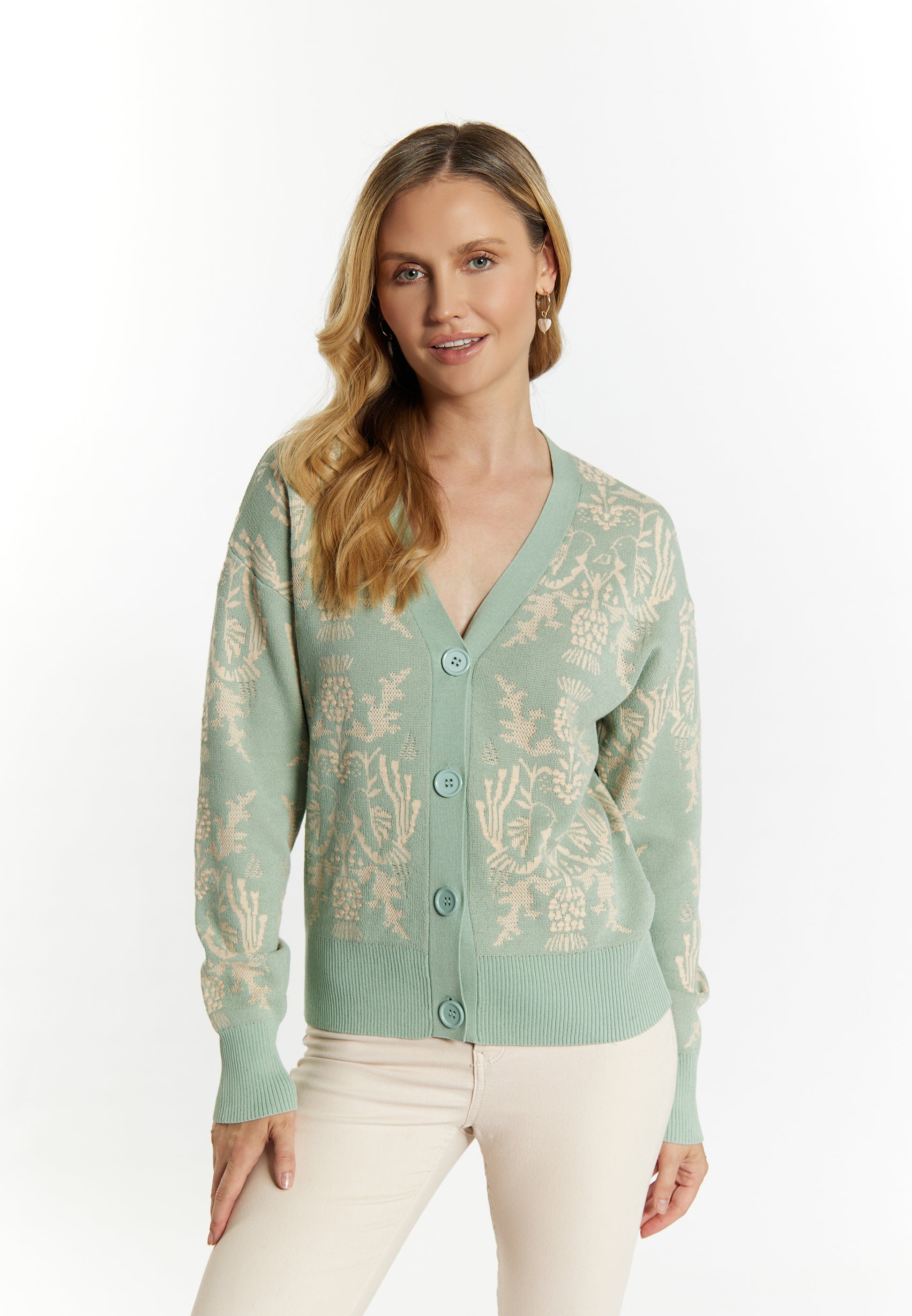 usha Women's Knit Cardigan