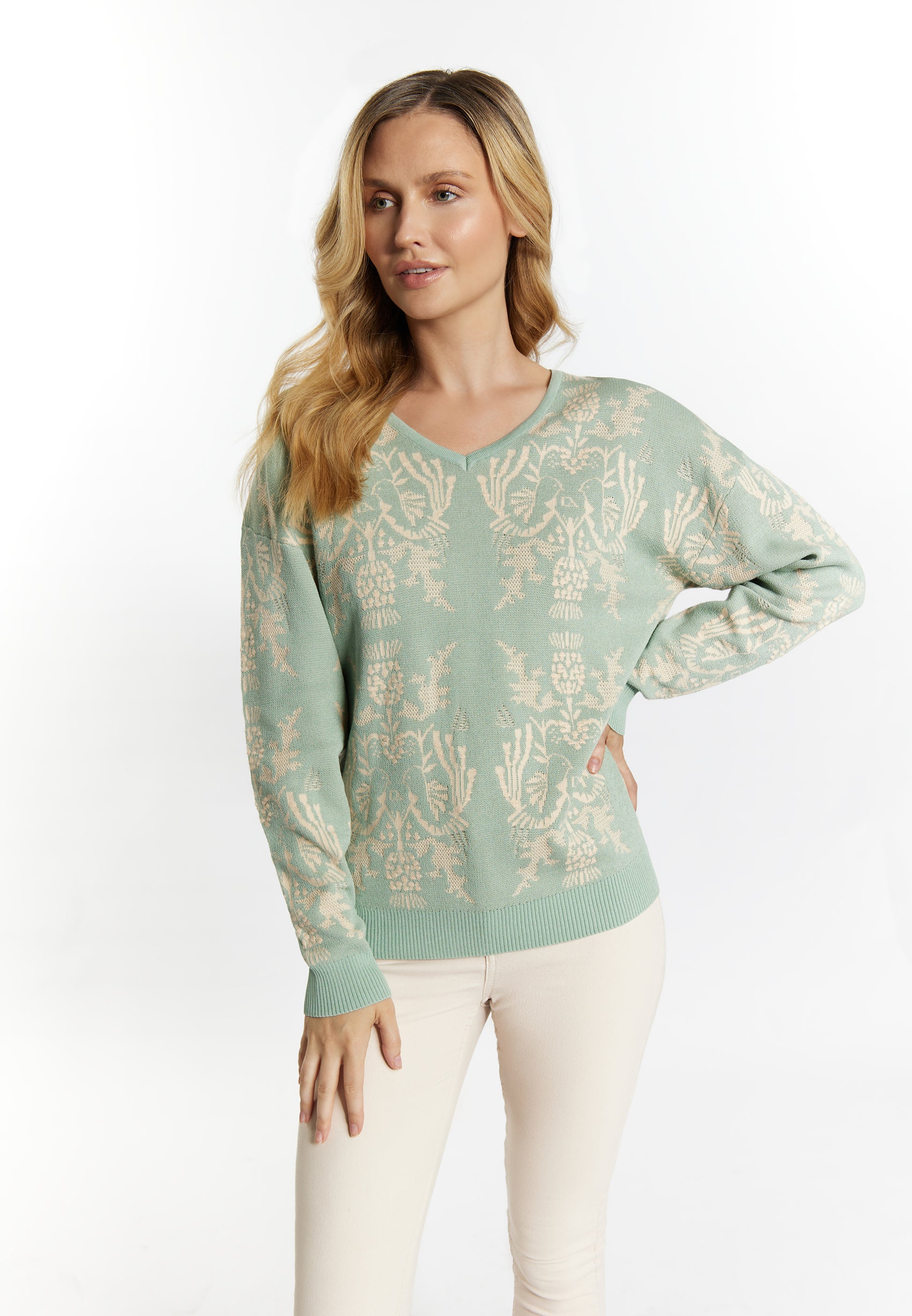 usha Women's Knitted Sweater