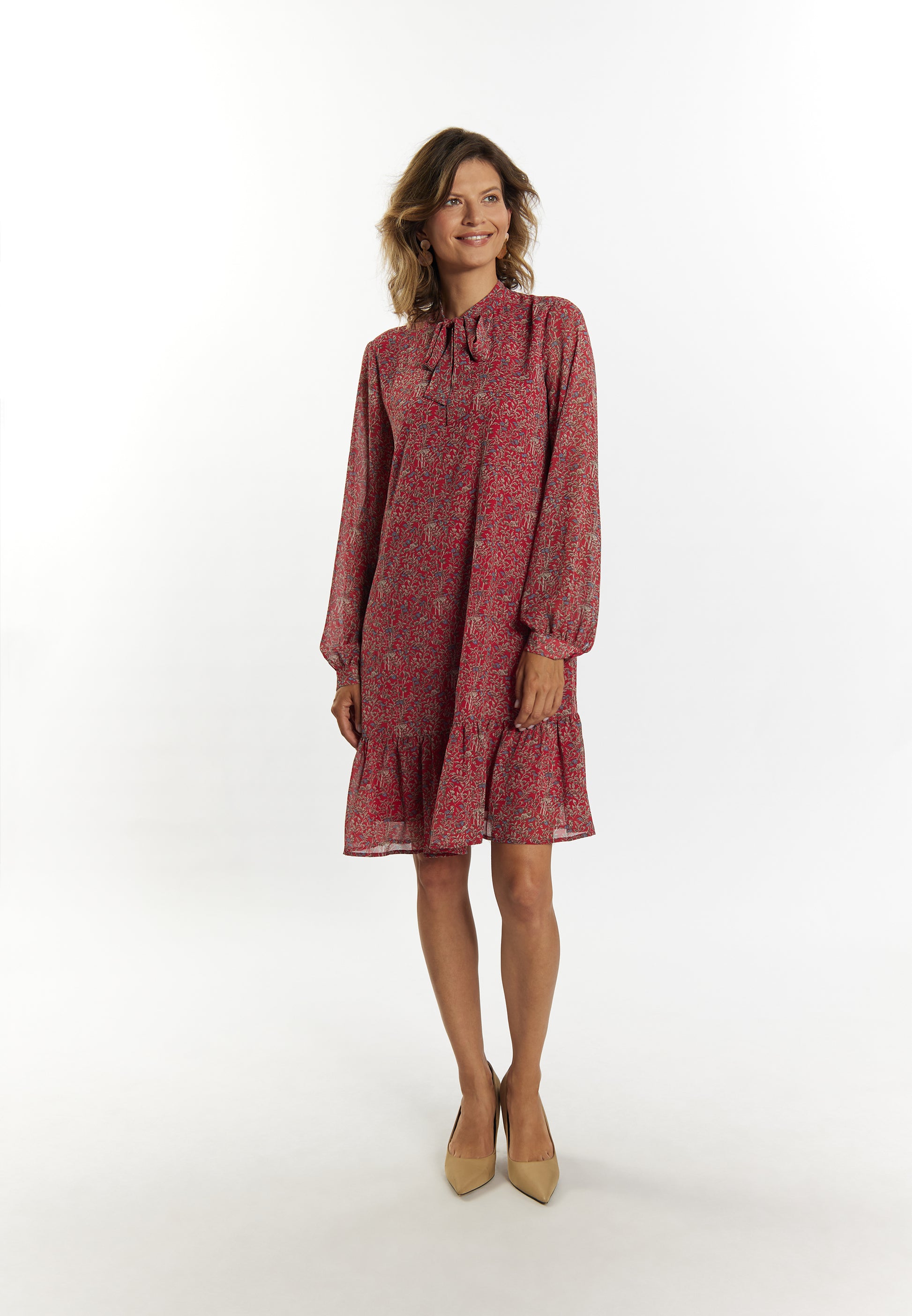 usha Women's Midi Dress With Floral Print